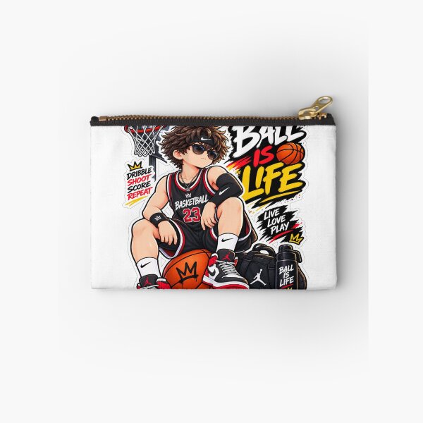 Item preview, Ball Is Life Basketball Anime Boy Sticker | Cool Basketball Player Sports Sticker designed and sold by Genzfirevibes.