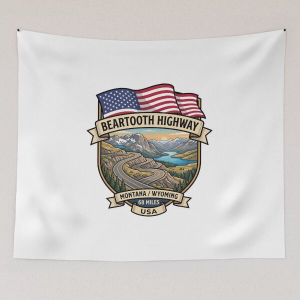 Item preview, Beartooth Highway Yellowstone Mountain Route designed and sold by enzoade.