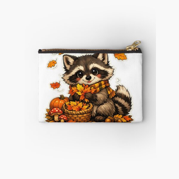 Item preview, Cozy Autumn Raccoon Sticker designed and sold by ANNART1602.