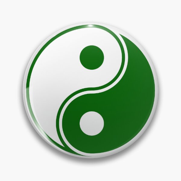 Item preview, Dark Green Yin Yang Taoism Balance Symbol designed and sold by pattern-archive.