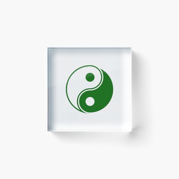 Item preview, Dark Green Yin Yang Taoism Balance Symbol designed and sold by pattern-archive.