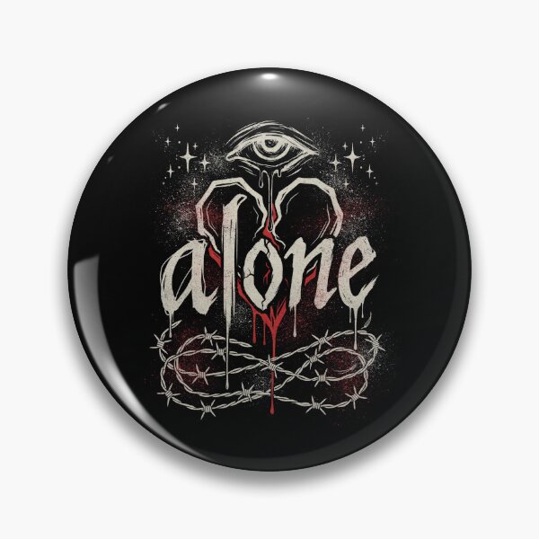 Item preview, Alone Emo Gift for Goth and Horror Aesthetic Fans designed and sold by Say It With Ink.