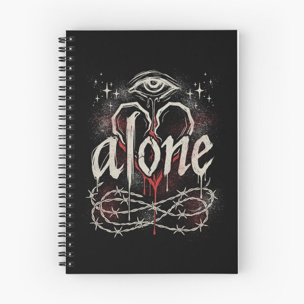 Item preview, Alone Emo Gift for Goth and Horror Aesthetic Fans designed and sold by Say It With Ink.