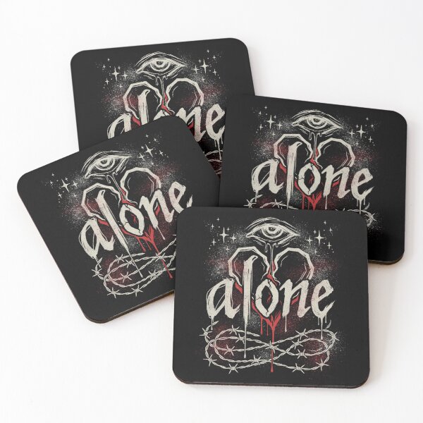 Item preview, Alone Emo Gift for Goth and Horror Aesthetic Fans designed and sold by Say It With Ink.