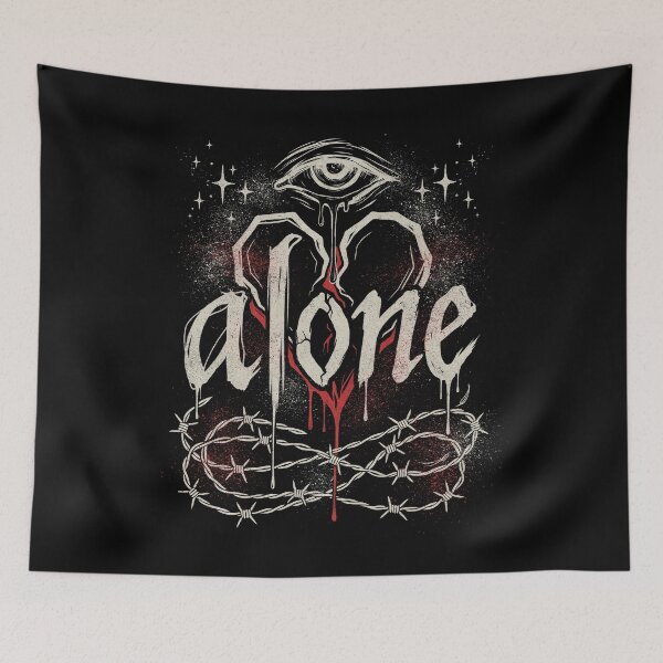 Item preview, Alone Emo Gift for Goth and Horror Aesthetic Fans designed and sold by Say It With Ink.