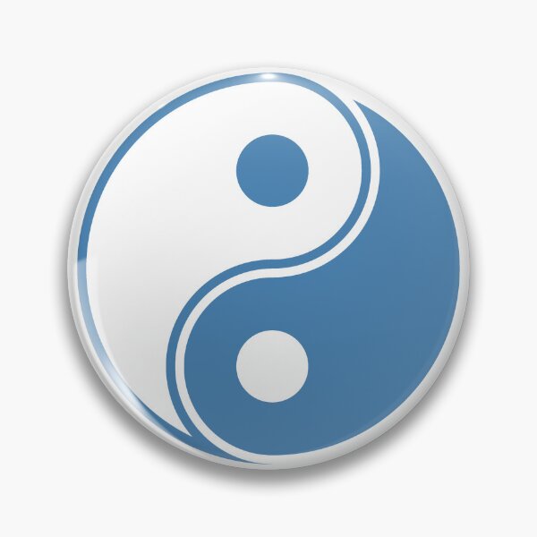 Item preview, Steel Blue Yin Yang Taoism Balance Symbol designed and sold by pattern-archive.
