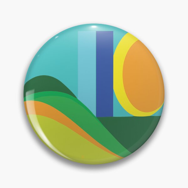 Item preview,  Geometric Sunset with Layered Color Waves and Bold Shapes" designed and sold by Johnnies.