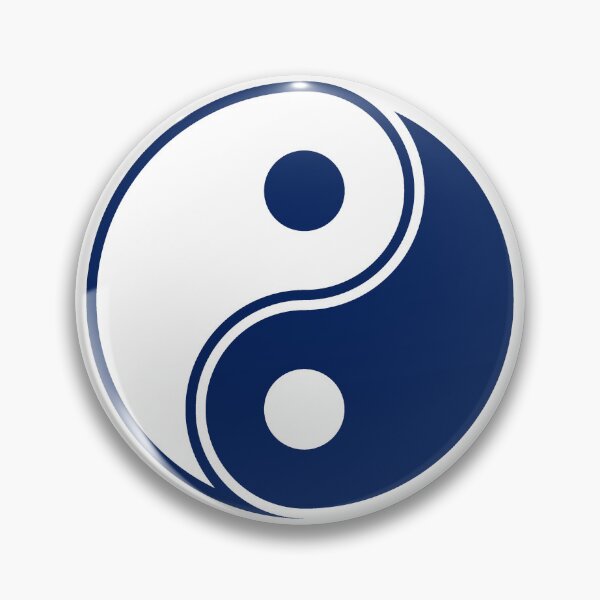 Item preview, Navy Blue Yin Yang Taoism Balance Symbol designed and sold by pattern-archive.
