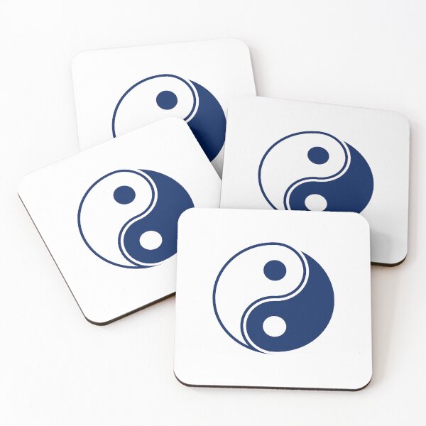 Item preview, Navy Blue Yin Yang Taoism Balance Symbol designed and sold by pattern-archive.