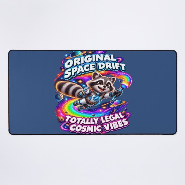 Item preview, Cosmic Drifter — Rocky the Raccoon of the Neon Frontier designed and sold by SynthWaveR.