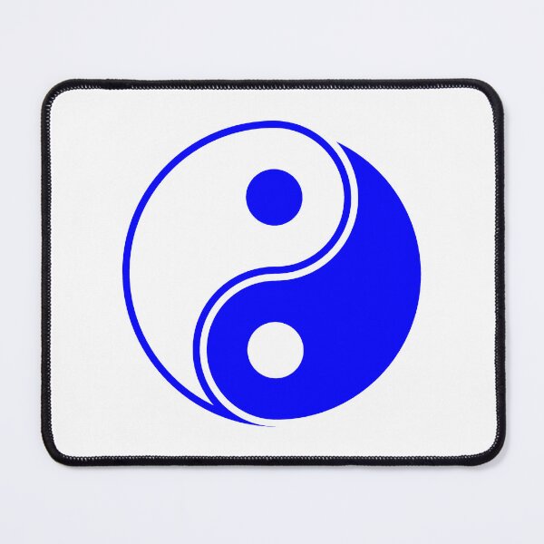 Item preview, Blue Yin Yang Taoism Balance Symbol designed and sold by pattern-archive.