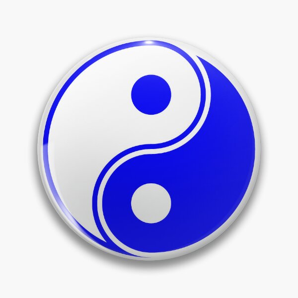 Item preview, Blue Yin Yang Taoism Balance Symbol designed and sold by pattern-archive.