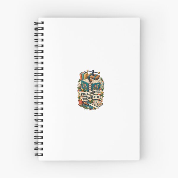 Item preview, Pages Stitched Weekend Fixed Bookbinding Craft Art designed and sold by CheerfulNest.