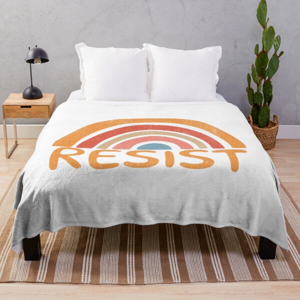 Item preview, Retro Vintage Rainbow Resist Protest designed and sold by drchzak.