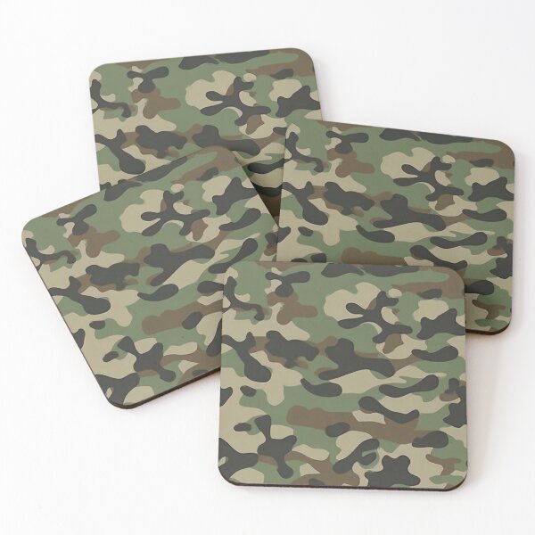 Item preview, Woodland Camo Pattern Classic Green Brown Military Camouflage designed and sold by Nine Lives Studio.