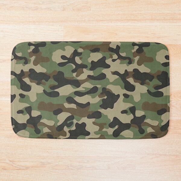 Item preview, Woodland Camo Pattern Classic Green Brown Military Camouflage designed and sold by Nine Lives Studio.