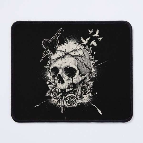 Item preview, Skull and Roses Emo Gift for Gothic Tattoo Style Lovers designed and sold by Say It With Ink.