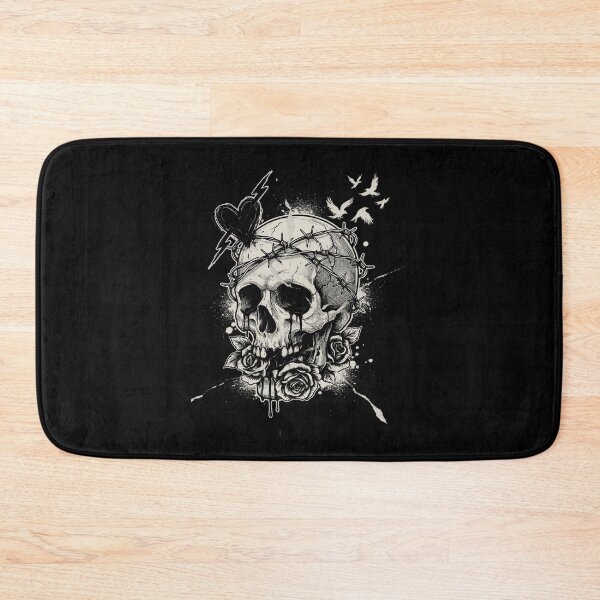 Item preview, Skull and Roses Emo Gift for Gothic Tattoo Style Lovers designed and sold by Say It With Ink.