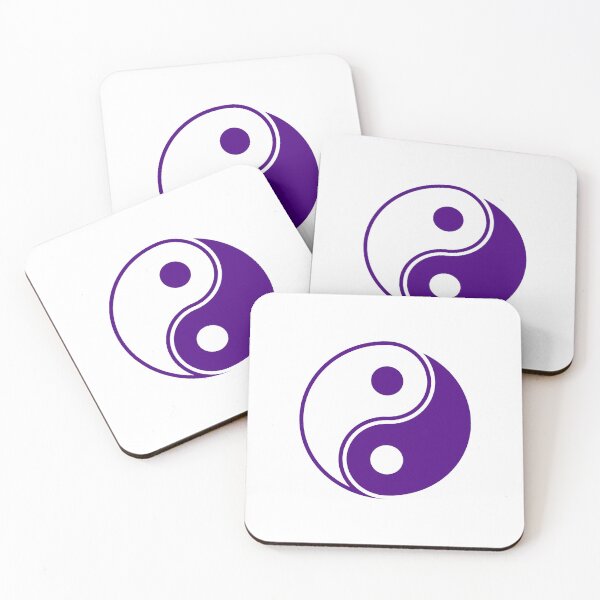 Item preview, Dark Purple Yin Yang Taoism Balance Symbol designed and sold by pattern-archive.