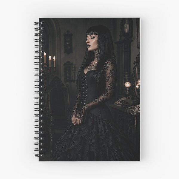 Item preview, Gothic Garden Beauty – Dark Victorian Woman in Black Lace designed and sold by WhimsyWink.
