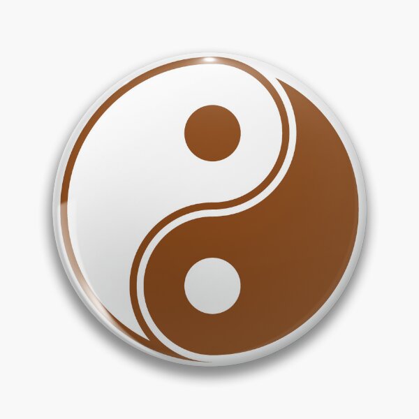 Item preview, Brown Yin Yang Taoism Balance Symbol designed and sold by pattern-archive.