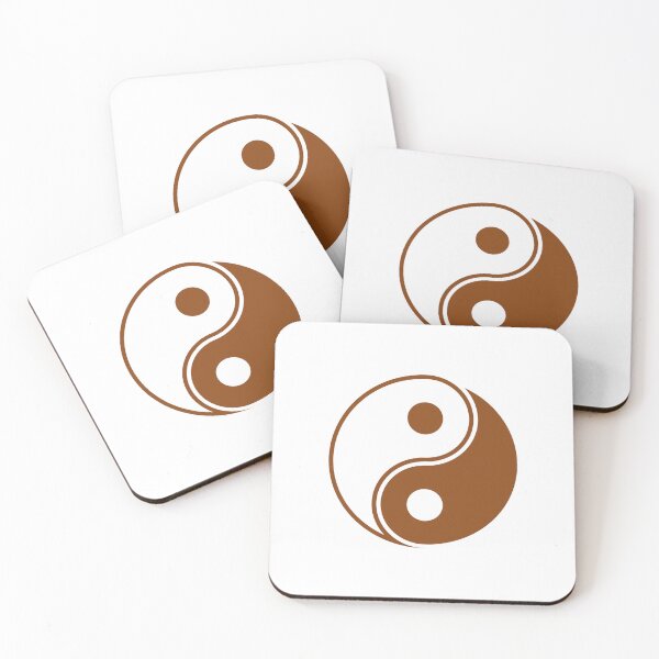 Item preview, Brown Yin Yang Taoism Balance Symbol designed and sold by pattern-archive.