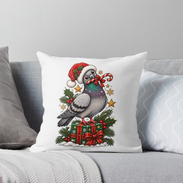 Item preview, Christmas Pigeon with Candy Cane | Cute Santa Bird Holiday Design designed and sold by MrDev.