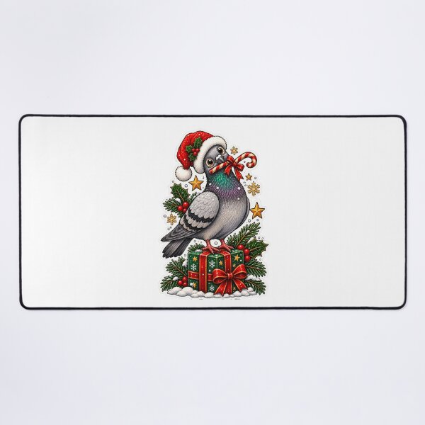 Item preview, Christmas Pigeon with Candy Cane | Cute Santa Bird Holiday Design designed and sold by MrDev.