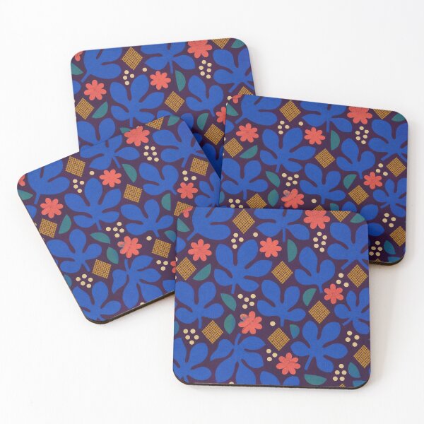 Item preview, Cobalt Fig Paper Garden Pattern designed and sold by aihrgdesign.
