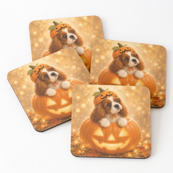 Item preview, Cavalier King Charles Spaniel Halloween Pumpkin – Cute Jack O Lantern Dog designed and sold by ManJiangHong.