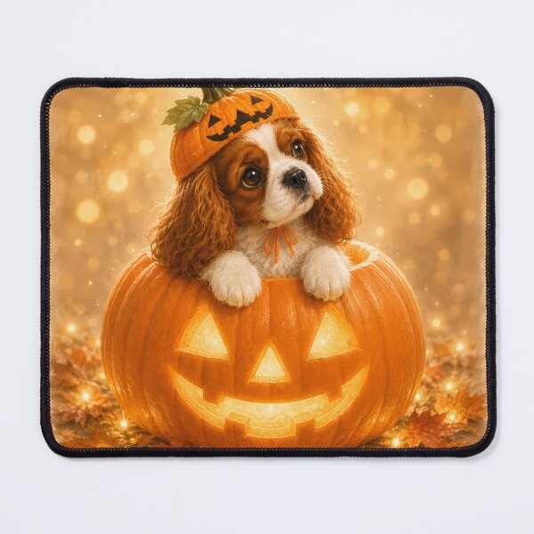 Item preview, Cavalier King Charles Spaniel Halloween Pumpkin – Cute Jack O Lantern Dog designed and sold by ManJiangHong.