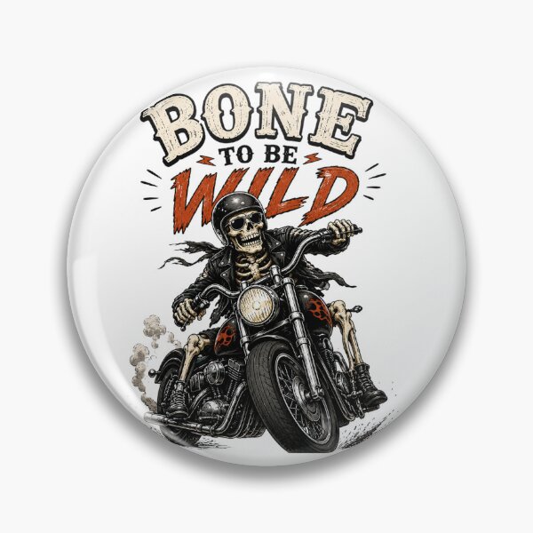 Item preview, Bone to Be Wild Biker Graphic designed and sold by Side Quest Co..