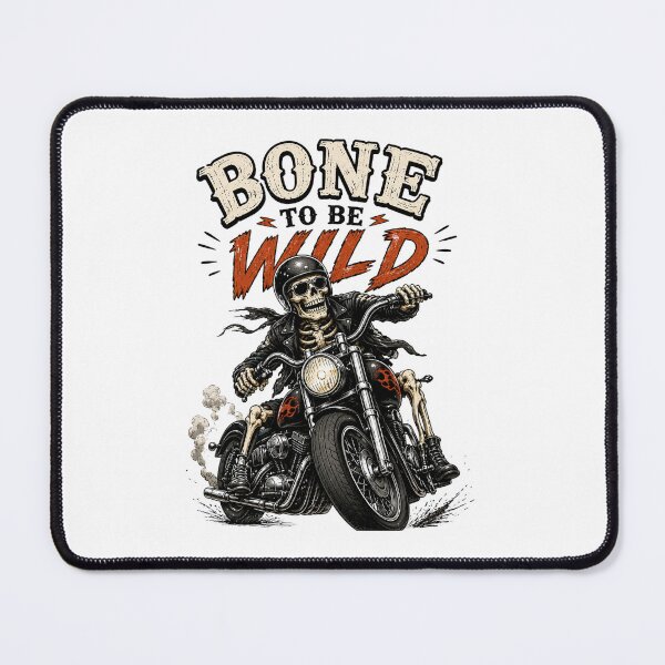 Item preview, Bone to Be Wild Biker Graphic designed and sold by Side Quest Co..