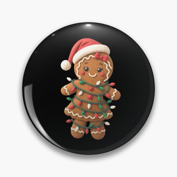 Item preview, Gingerbread Girl Santa Hat Christmas Lights Bow Women designed and sold by clothesy7.