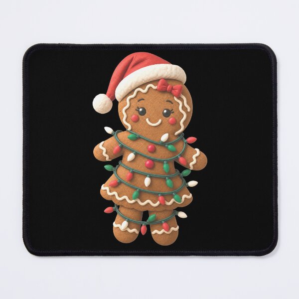 Item preview, Gingerbread Girl Santa Hat Christmas Lights Bow Women designed and sold by clothesy7.