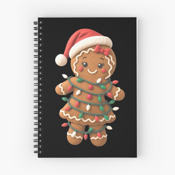 Item preview, Gingerbread Girl Santa Hat Christmas Lights Bow Women designed and sold by clothesy7.