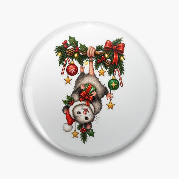 Item preview, Upside Down Christmas Opossum | Funny Santa Possum Holiday Design designed and sold by MrDev.
