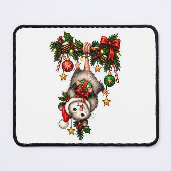 Item preview, Upside Down Christmas Opossum | Funny Santa Possum Holiday Design designed and sold by MrDev.