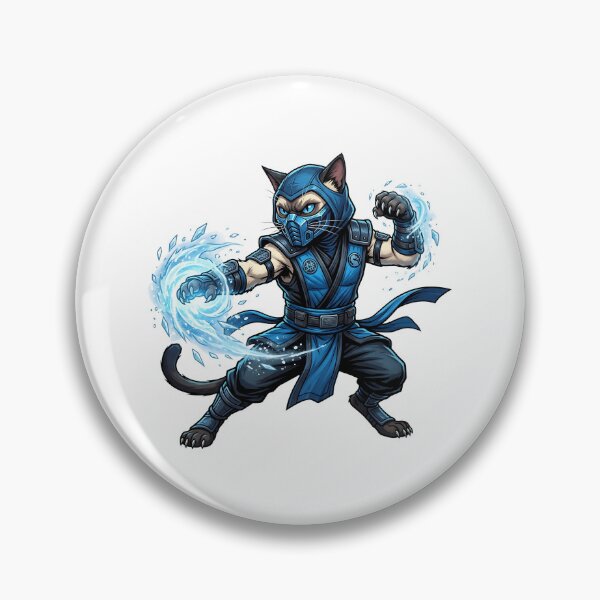 Item preview, Ice Ninja Cat Warrior – Gamer Cat Design for Cat Lovers designed and sold by TOOBIC.