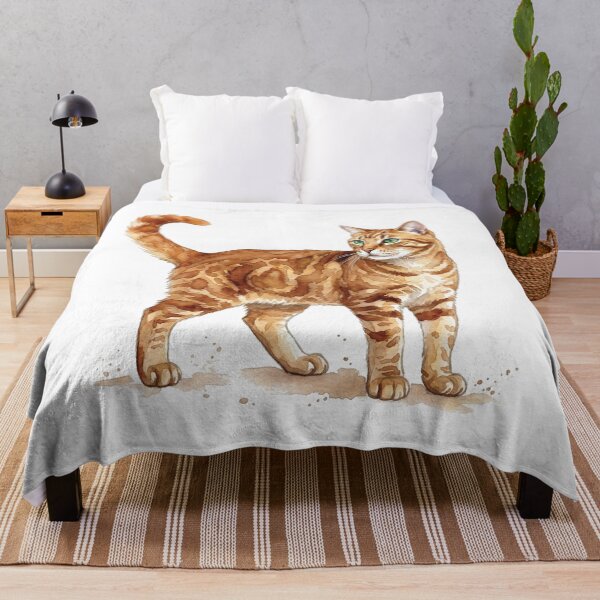 Item preview, water color orange cat sticker designed and sold by Stickers void.