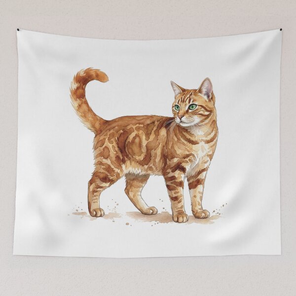 Item preview, water color orange cat sticker designed and sold by Stickers void.
