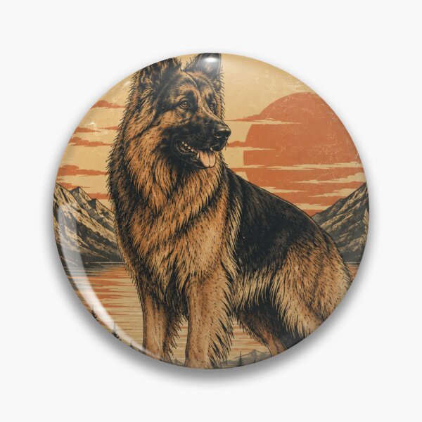 Item preview, Vintage German Shepherd Sunset designed and sold by Bartas2026.