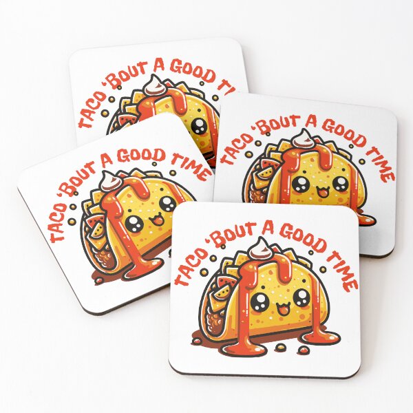 Item preview, Kawaii Taco Bout A Good Time Food Pun designed and sold by drchzak.