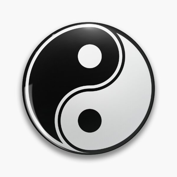 Item preview, White Yin Yang Taoism Balance Symbol designed and sold by pattern-archive.