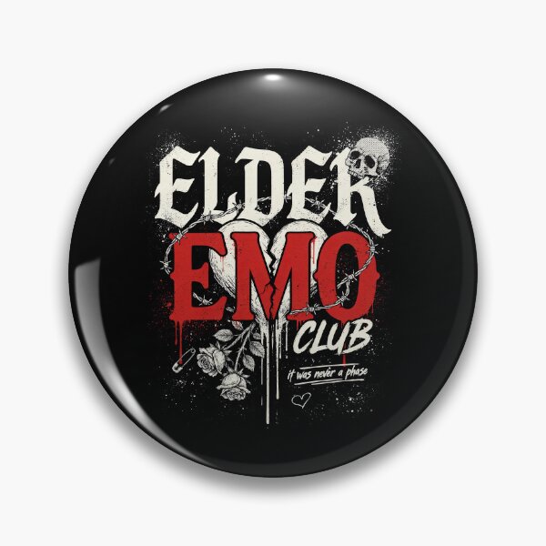 Item preview, Elder Emo Club It Was Never a Phase Nostalgic Gift designed and sold by Say It With Ink.
