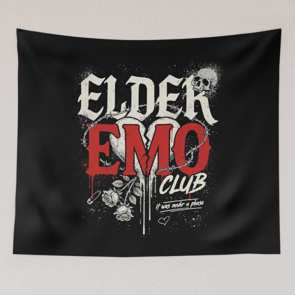 Item preview, Elder Emo Club It Was Never a Phase Nostalgic Gift designed and sold by Say It With Ink.