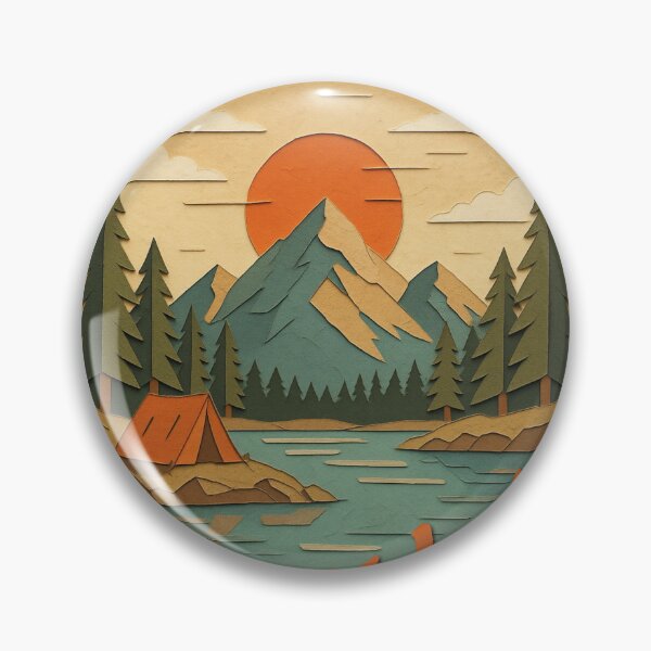 Item preview, All Those Who Wander Are Not Lost – Mountain Camping Papercut Art designed and sold by DonnaRaine.