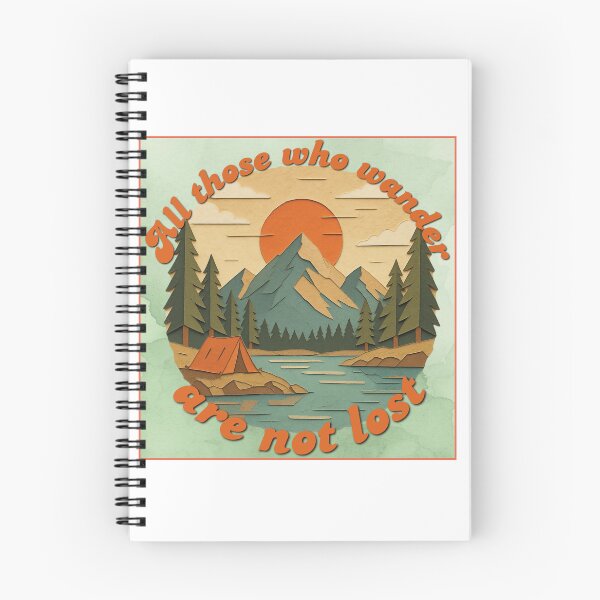Item preview, All Those Who Wander Are Not Lost – Mountain Camping Papercut Art designed and sold by DonnaRaine.