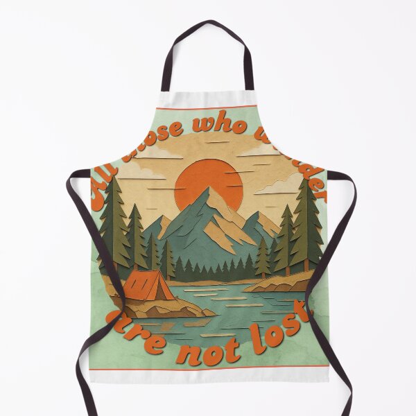 Item preview, All Those Who Wander Are Not Lost – Mountain Camping Papercut Art designed and sold by DonnaRaine.