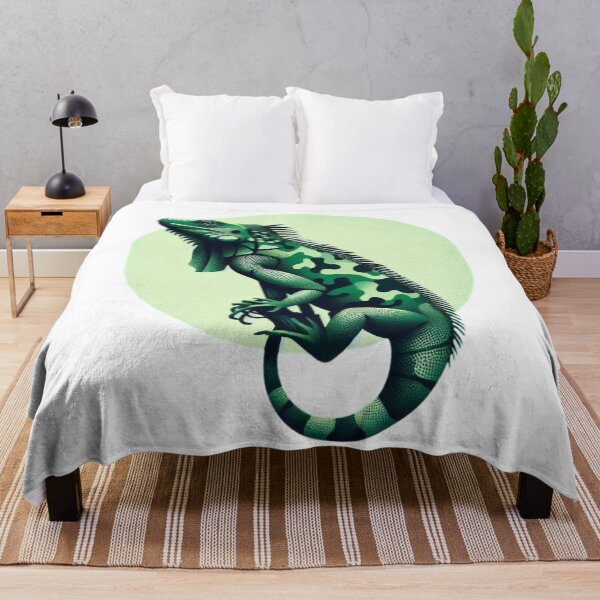Item preview, Camo Iguana Illustration, Green Reptile Art designed and sold by gkhanco.